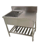 厨房機器　一槽シンク水切付　激安 厨房機器 厨房器具 業務厨房 業務用厨房機器 犬 風呂 ドックバス