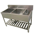 厨房機器　二槽シンク/ゴミ入付 激安 厨房器具 業務厨房 業務用厨房機器 犬 風呂 ドックバス