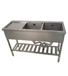 厨房機器　二槽シンク/水切付 激安 厨房機器 厨房器具 業務厨房 業務用厨房機器 犬 風呂 ドックバス